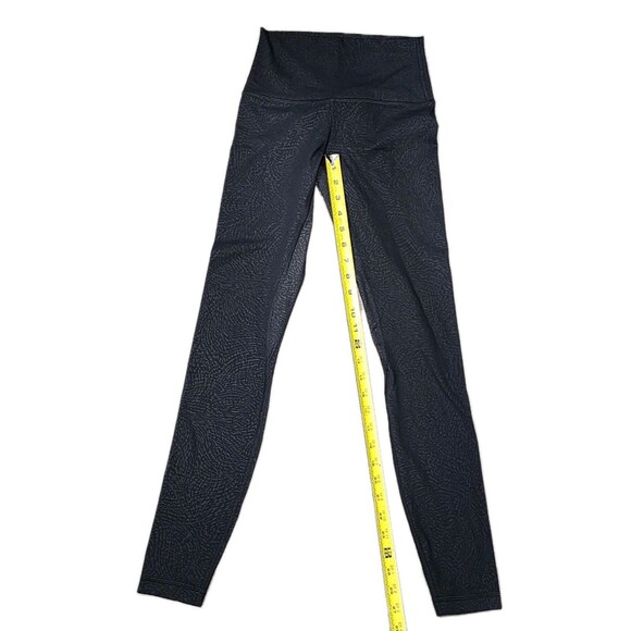 LULULEMON Women's Leggings Black Printed Sizes 4 - Picture 8 of 8